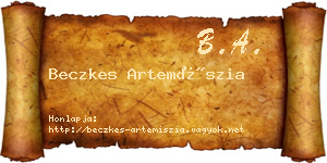 Beczkes Artemíszia névjegykártya